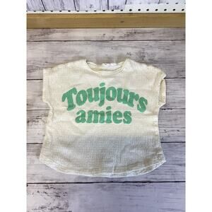 Infants White "Toujours amies" T-Shirt 9-12 Months